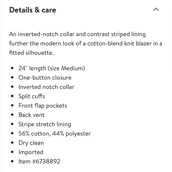 NWOT. Gibson’s inverted notch collar cotton blend blazer. XL - Picture 12 of 12